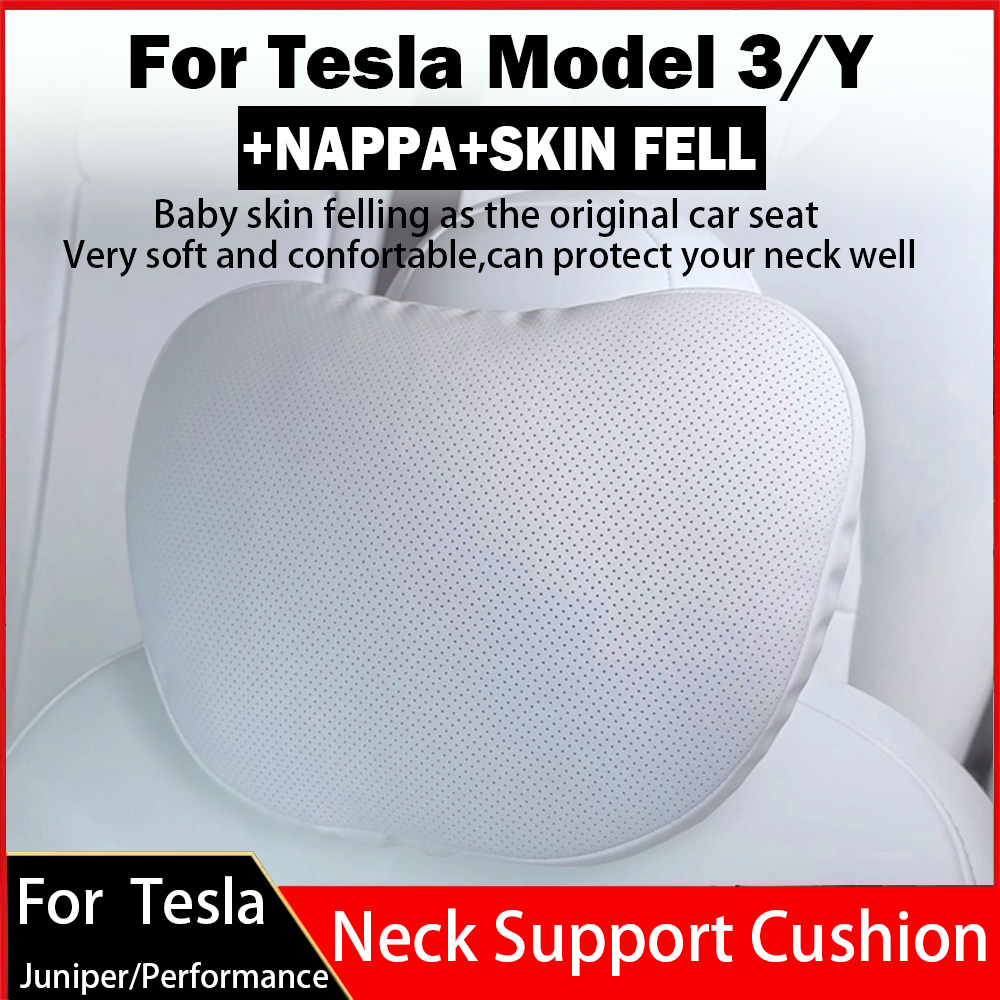 Neck Traction Pillow - Voor Tesla Model 3/Y Juniper Flocking/Lederen