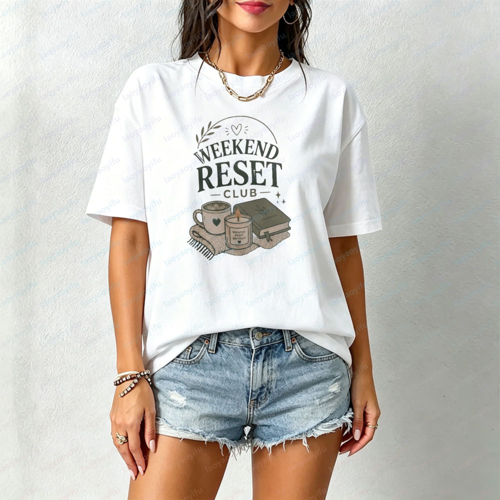 Health Wellness Gifts Women - Weekend Reset Club T-shirt Zelfzorg Dames