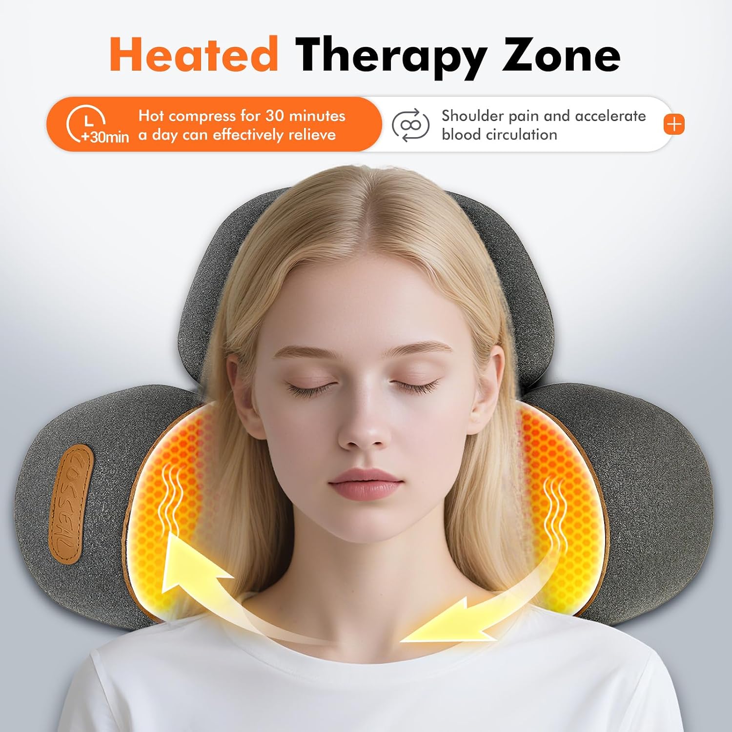 Neck Traction Pillow - 3-in-1 Nekmassagekussen met verwarming & cervicale
