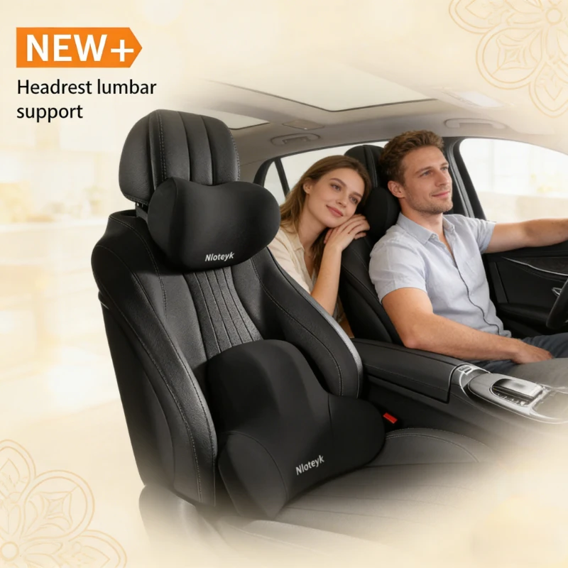 Neck Traction Pillow - Auto Memory Foam Nekkussen & Lendensteun