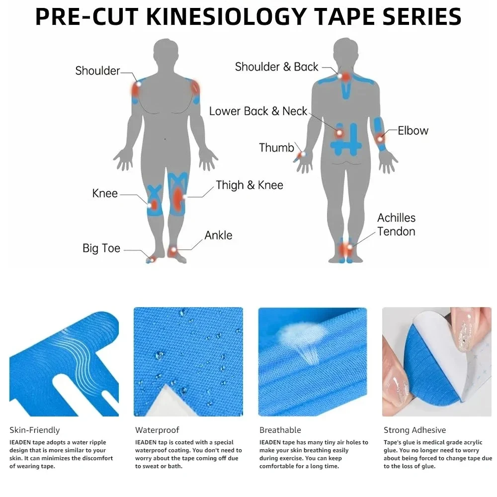 10 STKS Voorgesneden Kinesiolo - Sports Taping Precut recensie en prijs